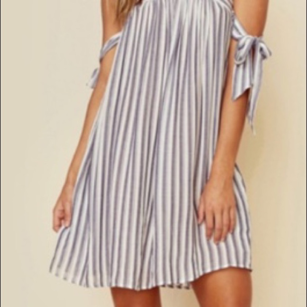 Blue Life Venus Tie Dress in stripe